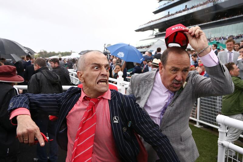 Peter Piras, part-owner of Redzel, celebrates winning race 7 of The TAB Everest during Sydney Racing at Royal Randwick Racecourse in Sydney, Australia. Getty Images