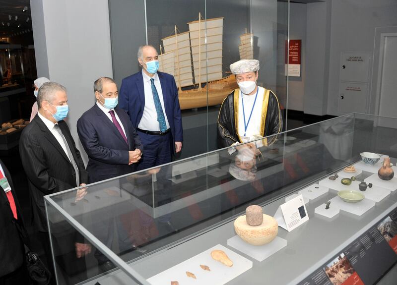 Syrian Foreign Minister Faisal Mekdad visits National Museum in Muscat. Oman News Agency