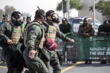 Fifty four teams from 30 countries are competing in the UAE SWAT Challenge 2020. Antonie Robertson / The National