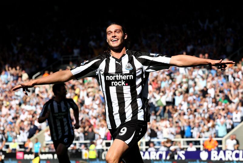 NEWCASTLE UPON TYNE, ENGLAND - AUGUST 22:  Andy Carroll of Newcastle United celebrates scoring his teams fourth goal during the Barclays Premier League match between Newcastle United and Aston Villa at St James' Park on August 22, 2010 in Newcastle upon Tyne, England.  (Photo by Clive Brunskill/Getty Images)