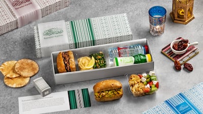 Emirates gives Ramadan boxes to travellers flying at iftar time during the holy month. Photo: Emirates