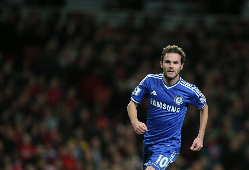 Juan Mata scored Chelsea's second goal in a 2-0 win over Arsenal in the League Cup on Tuesday. Alastair Grant / AP