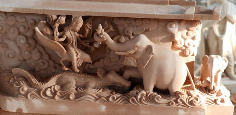 Stone carvings in the Hindu temple. Courtesy BAPS Hindu Mandir 