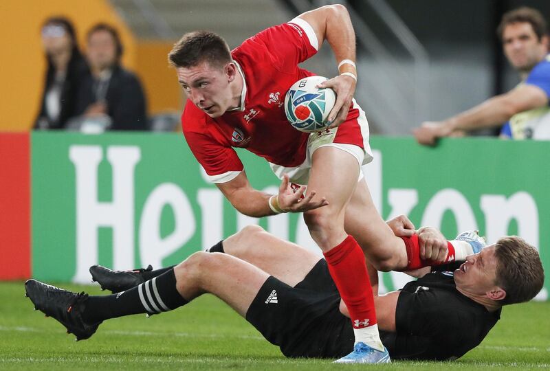 11.Josh Adams (Wales). Lesser players would have never recovered from being bulldozed like Adams was by the Fijian bus Josua Tuisova. He bounced back to score three tries against Fiji, and seven in all in the tournament. EPA