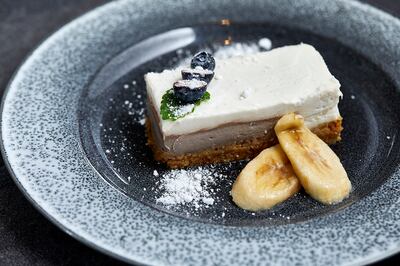 Coconut and banana 'cream pie' at Adesse. 