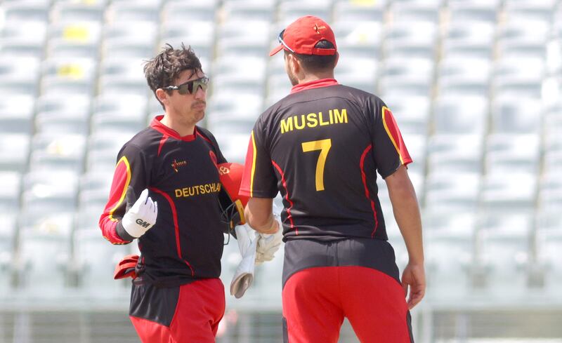 Muslim Yar of Germany during the play-off against Canada. Subas Humagain for The National