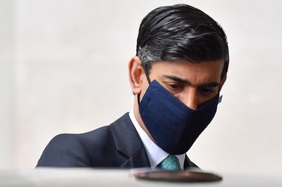 Britain's Chancellor of the Exchequer Rishi Sunak, wearing a protective face covering to combat the spread of the coronavirus, leaves the BBC in central London on February 28, 2021, after appearing on the BBC political programme The Andrew Marr Show.  Britain is to launch a new Infrastructure Bank with Ã‚Â£12 billion ($17 bn, 14 bn euros) in capital and Ã‚Â£10 billion in government guarantees, the Treasury said Saturday, aimed at kickstarting the economy. Rishi Sunak is expected to announce the initial funding at Wednesday's Budget and the bank will launch in spring, the Treasury said.
 / AFP / Justin TALLIS
