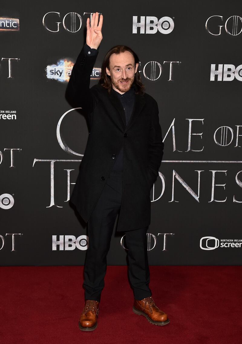 Ben Crompton (Eddison Tollett) at the premiere of season eight of 'Game of Thrones' in Belfast. Getty Images