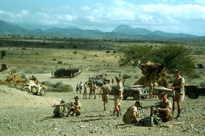 Scottish troops had to adapt to unfamiliar conditions when based in hot climates such as Aden in 1967. Getty Images

