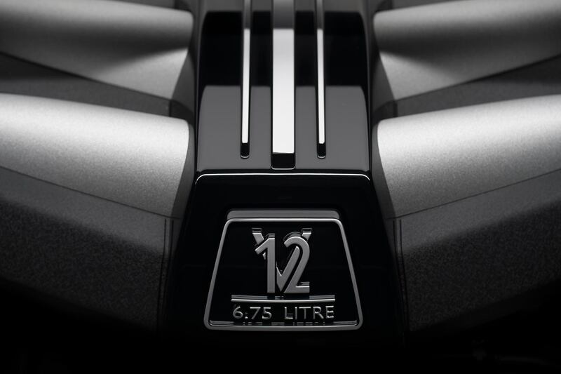 The engine is a 6.75-litre, twin-turbo V12. Rolls-Royce