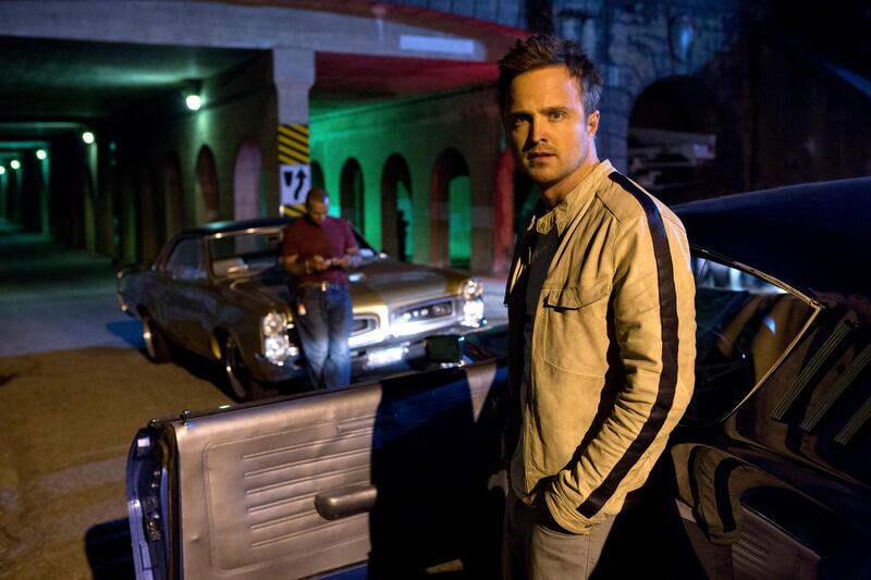 A handout movie still showing Aaron Paul as Tobey Marshall in an exciting return to the great car culture films of the 1960s and â€™70s that tap into what makes the American myth of the open road so enticing. â€œNeed for Speedâ€ chronicles a near-impossible cross-country race against time â€” one that begins as a mission for revenge, but proves to be one of redemption. (Photo by Melinda Sue Gordon)
Â©2014 DreamWorks II Distribution Co., LLC. All Rights Reserved.