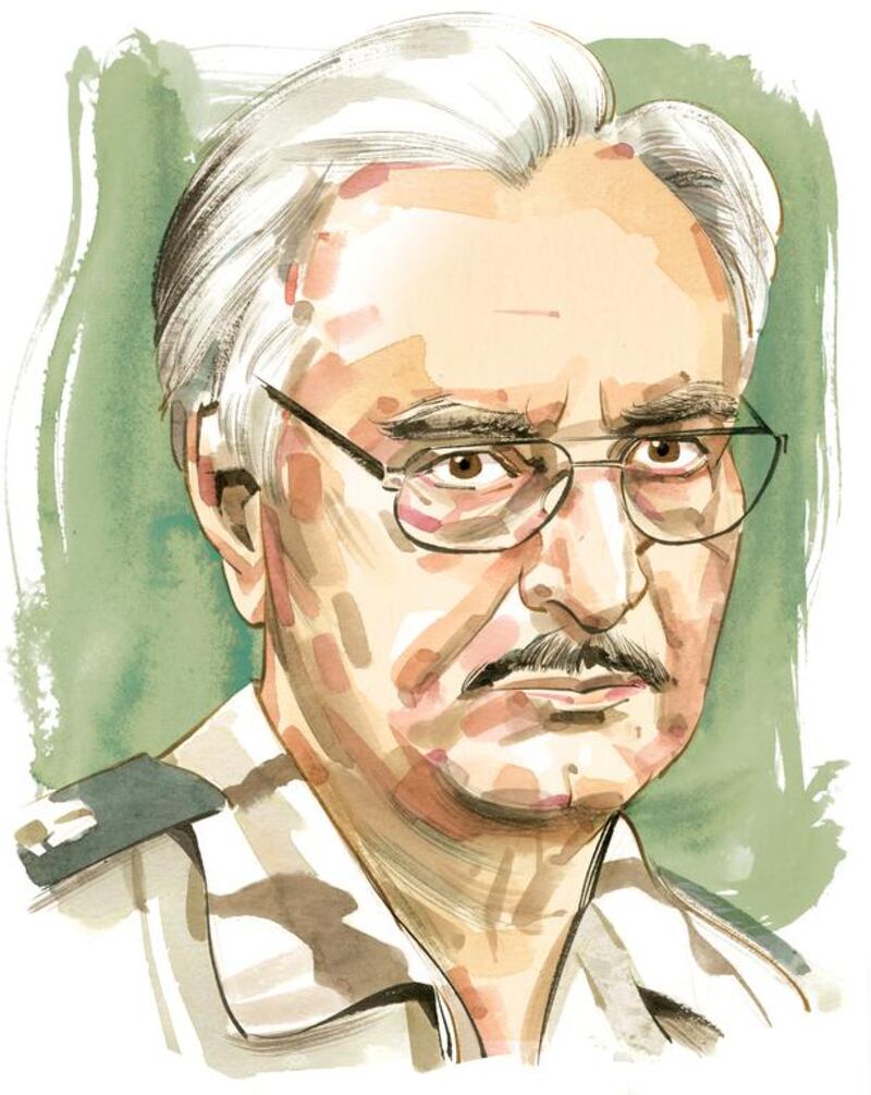 The ambitious Khalifa Haftar was appointed army commander in Libya. Illustration by Kagan Mcleod