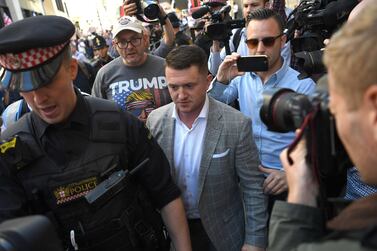 Tommy Robinson was found guilty of interfering with the trial of a sexual grooming gang in May 2018. EPA