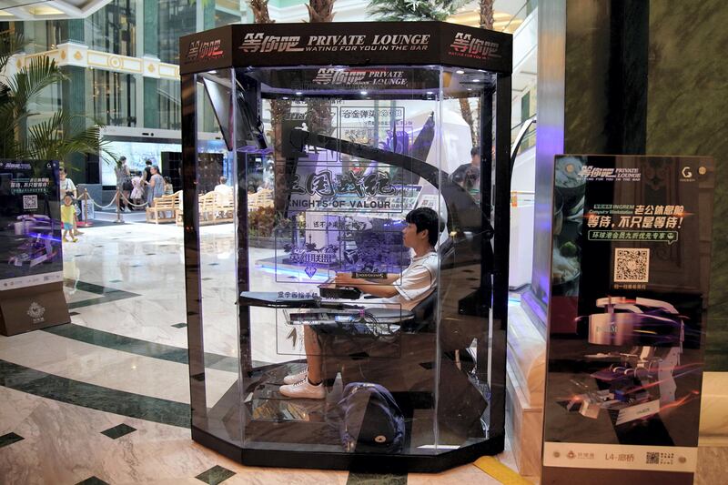 Global Harbor Mall in Shanghai has installed the hugely popular man pods. Reuters