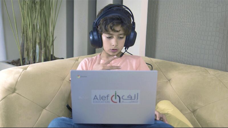 The UAE’s Alef Education has been selected by Expo 2020 Dubai among 20 projects that can create far reaching change. The project uses artificial intelligence to promote  individualised learning for students anywhere in the world. The digital platform has helped more than 60,000 students in 200 schools in the Emirates and three schools in the US. Courtesy: Expo 2020 Dubai 