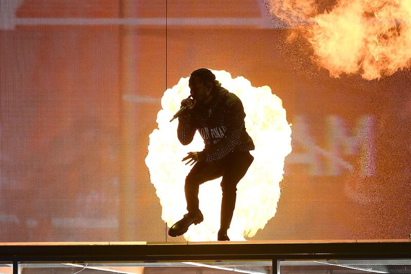 Kendrick Lamar won Best International Male Solo Artist, beating the likes of Childish Gambino, Drake, Beck and DJ Khaled. Photo by Gareth Cattermole/Getty Images