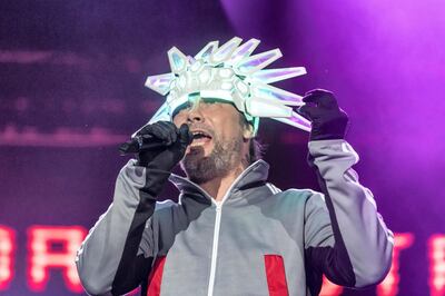 DUBAI, UNITED ARAB EMIRATES. 21 FEBRUARY 2019. Jamiroquai live at the Emirates Jazz festival. (Photo: Antonie Robertson/The National) Journalist: Saeed Saeed. Section: National.