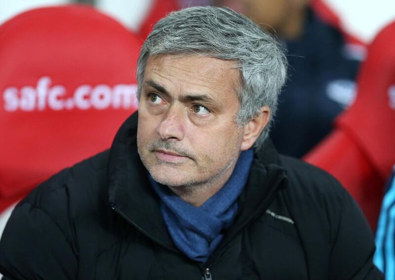 Chelsea manager Jose Mourinho looks on ahead of the English Premier League match against Sunderland at the Stadium of Light in Sunderland, north east England, on November 29, 2014. Ian MacNicol / AFP