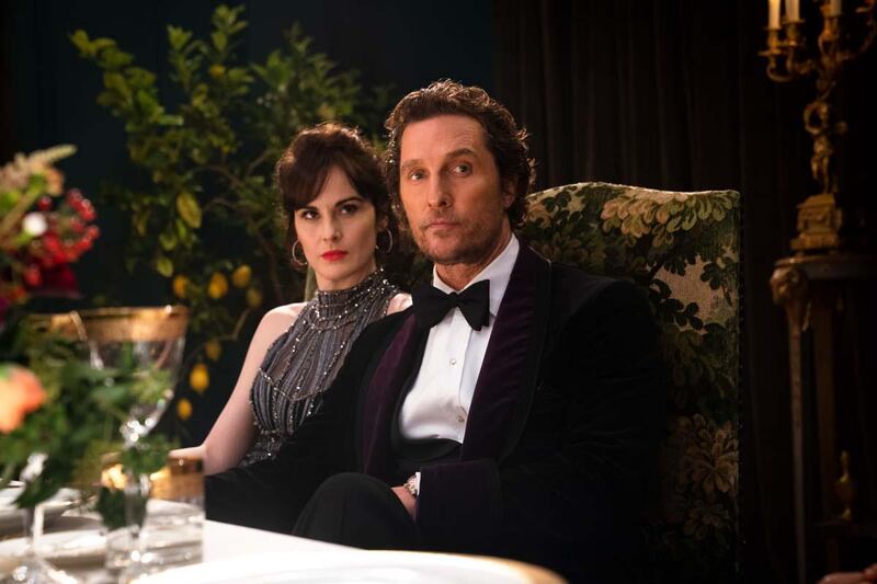 Michelle Dockery and Matthew McConaughey in The Gentlemen. Photo by Christopher Raphael