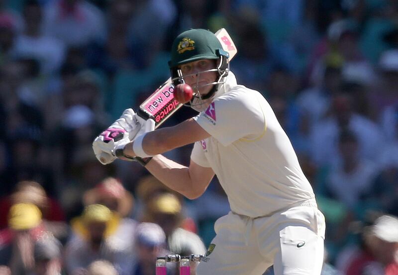 Australia's Steve Smith plays at a high ball during the second day of their Ashes cricket test match against England in Sydney, Friday, Jan. 5, 2018. (AP Photo/Rick Rycroft)
