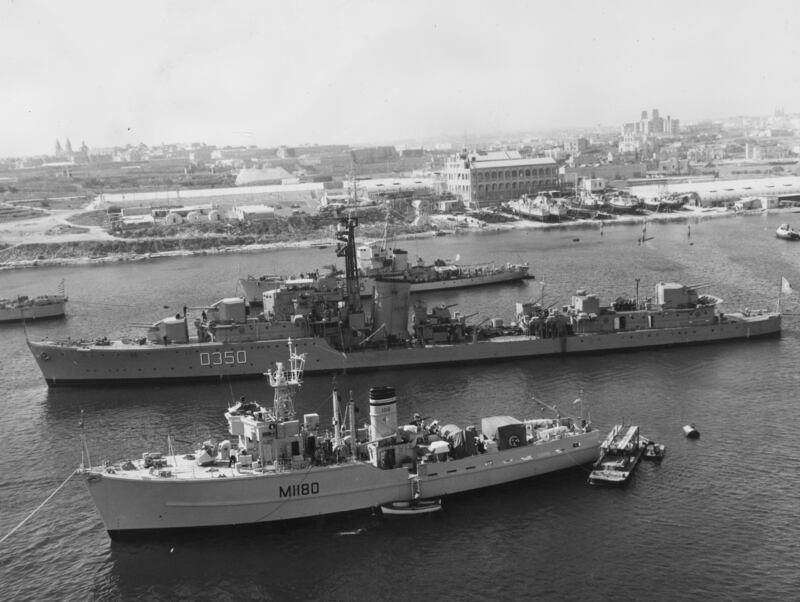 Some of the Nato vessels gathered for Exercise Medflex Invicta in Malta in 1961