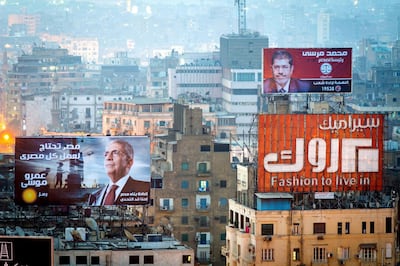 Mandatory Credit: Photo by Keystone/Zuma/Shutterstock (1733085f)
The Presidential Candidates' billboards pepper the Cairo city scape, Cairo, Egypt
Elections in Cairo, Egypt - May 2012