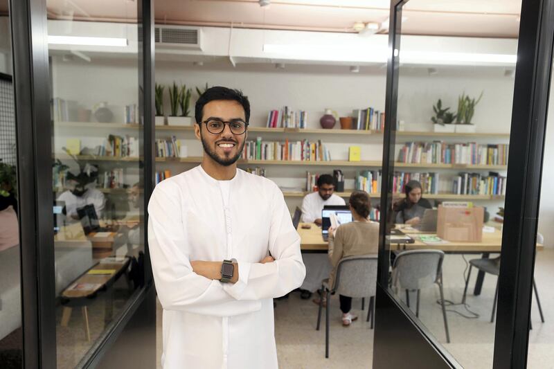 Sharjah, United Arab Emirates - June 19th, 2018: Sheikh Salem Al-Qassimi at Fikra Design Studios. Tuesday, June 19th, 2018 at Fikra Design Studios, Sharjah. Chris Whiteoak / The National