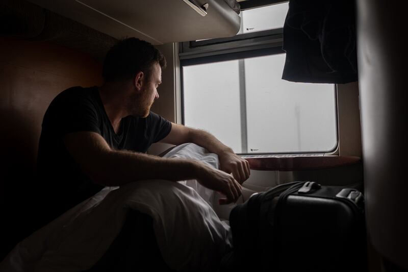 Wiebe Wakker on the famous Dacia train, which connects Vienna with Bucharest in about 19 hours. All photos: Wiebe Wakker