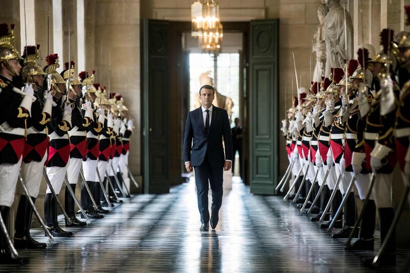 French President Emmanuel Macron will host EU leaders for a summit at the Palace of Versailles this week. AFP