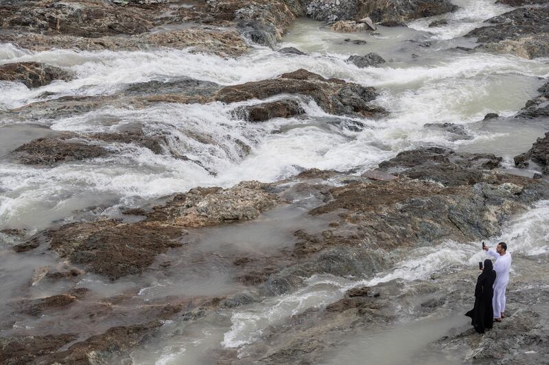 Downpours have led to flooding across Fujairah, Ras Al Khaimah and Sharjah. Antonie Robertson/The National
