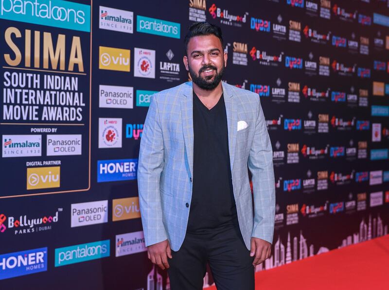 Dubai, United Arab Emirates, September 15, 2018.  SIIMA Day 2 Red Carpet. --- Tharun Bhasker.
Victor Besa/The National
Section:  AC
Reporter:  Felicity Campbell