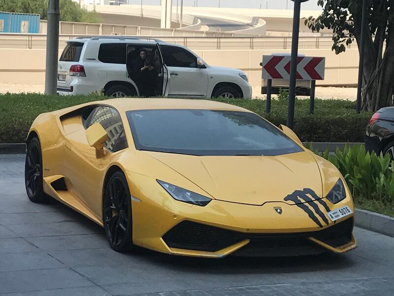 Farah Hashi, from Newport, south Wales, hired the Lamborghini Huracan while on holiday in Dubai. The National 