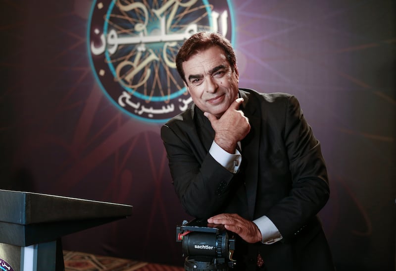 Dubai, U.A.E., September 17, 2015.  Who wants to be a Millionaire host George Kordahi.   Victor Besa For The National. *** Local Caption ***  VB_170915_George Kordahi-5.jpg