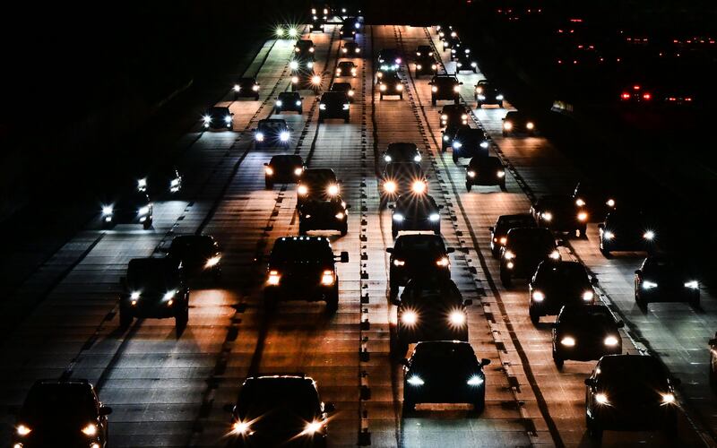 Motorists head east out of Los Angeles. About 4.5 million Southern Californians are expected to hit the road over the Thanksgiving holidays. AFP