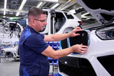 The BMW iX5 Hydrogen is being built at the car maker's pilot plant in Munich. Photo: BMW