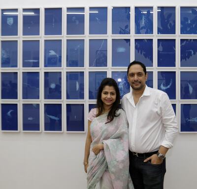 Rajeeb and Nadia Samdani at their home in Dhaka, Bangladesh 