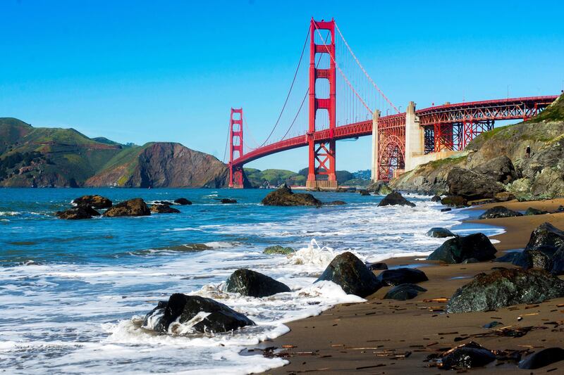 SAN FRANSISCO, CA - MARCH 3: A general view of the Golden Gate Bridge seen from Marshall's Beach on March 3, 2017 in San Fransisco, CA. (Photo by Matthew Baker/Getty Images)