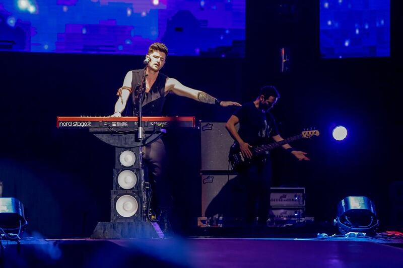 The lead vocalist of The Script, Danny O'Donoghue at RedFestDXB. Victor Besa for The National