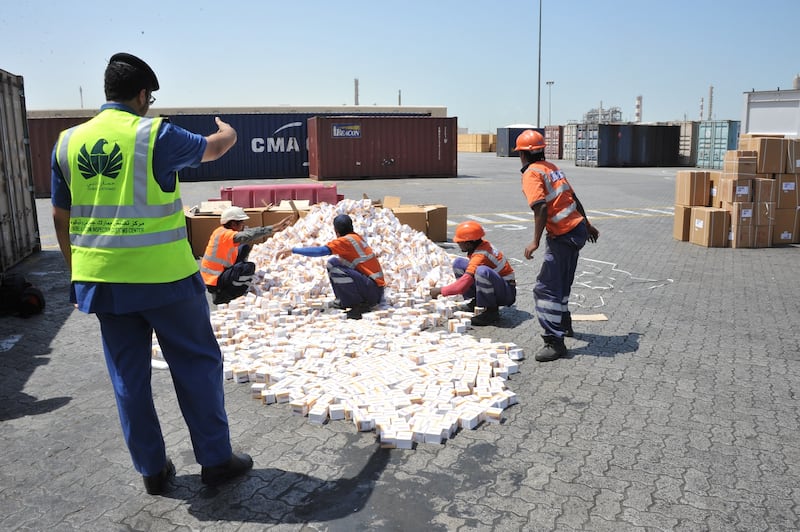 Large amounts of Captagon, crystal meth, heroin, marijuana and opium were seized by Dubai Customs between January and April this year.