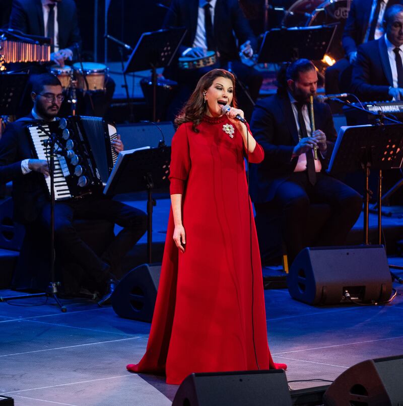 Lebanese soprano Majida El Roumi performed on January 28 at AlUla’s Maraya Concert Hall as part of the Winter at Tantora events. Photo: AlUla Moments