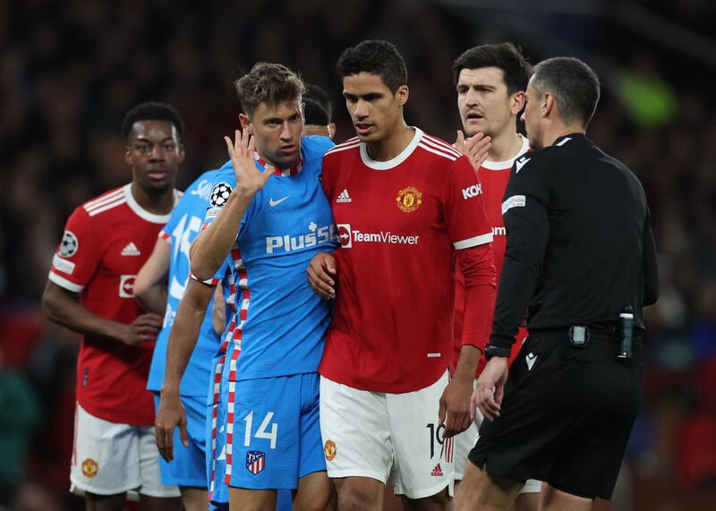 Raphael Varane 7 Calm, but work cut out against foes who had a smarter game plan. Header was well saved by Oblak on 77, but it was an awful match for United to play in against a cynical team with a referee who did nothing for the home team.
Reuters
