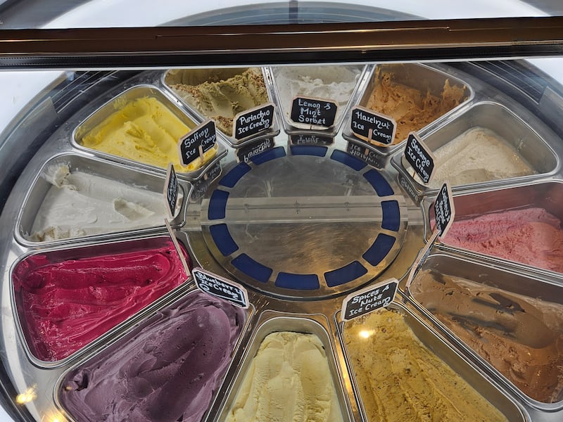 Gelato made on-site with local flavours. Katy Gillett / The National
