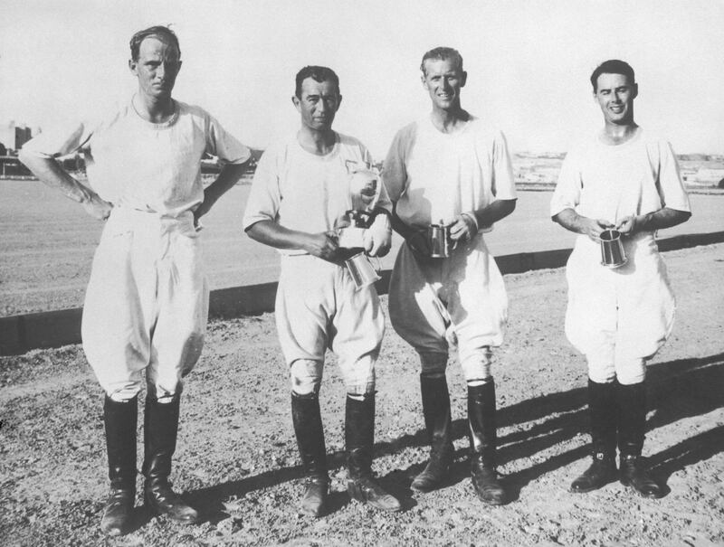 Prince Philip at polo, 1st June 1950. (Photo by Central Press/Hulton Archive/Getty Images)