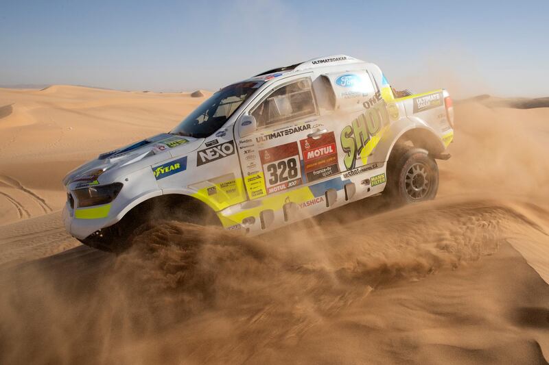 Tomas Ourednicek from Czech Republic in action during stage 8 of the Dakar Rally 2020 in Wadi Al-Dawasir, Saudi Arabia.  EPA