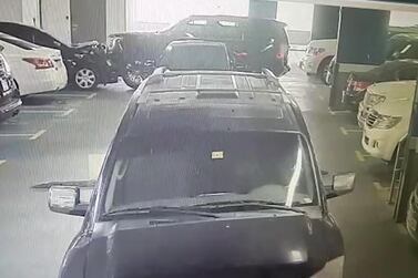 CCTV captures the moment of impact.