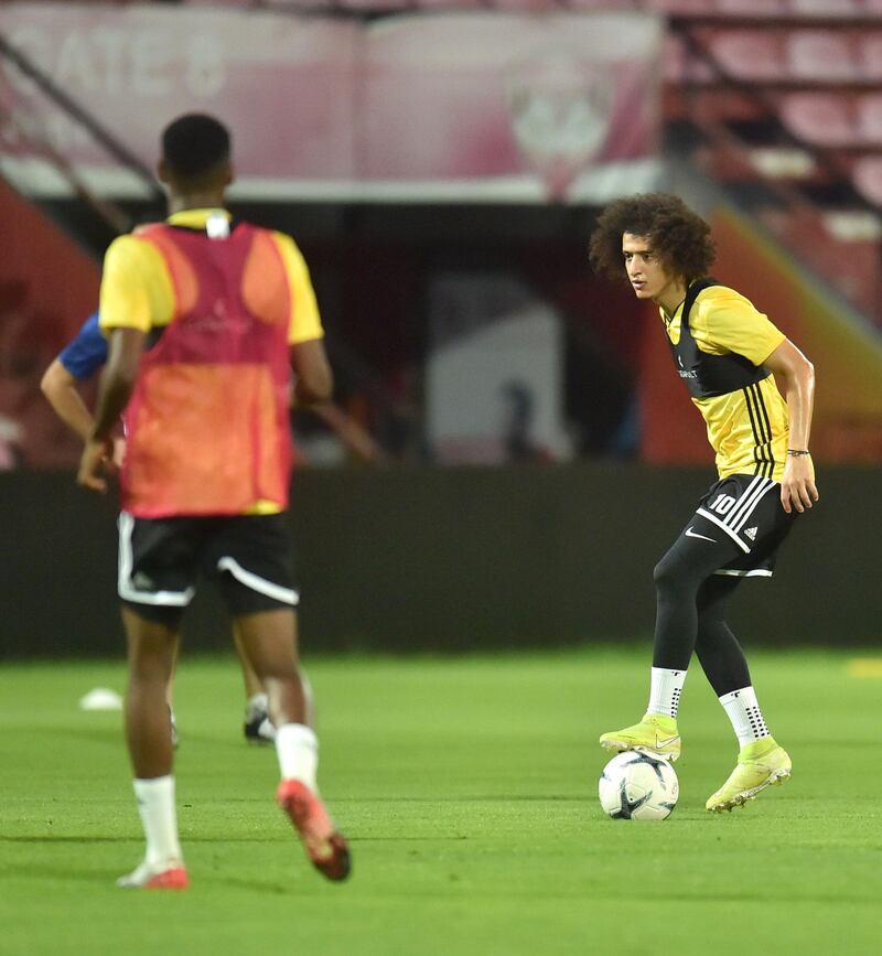 UAE national team train ahead of their World Cup 2022 Qualifier against Thailand. Courtesy UAEFA