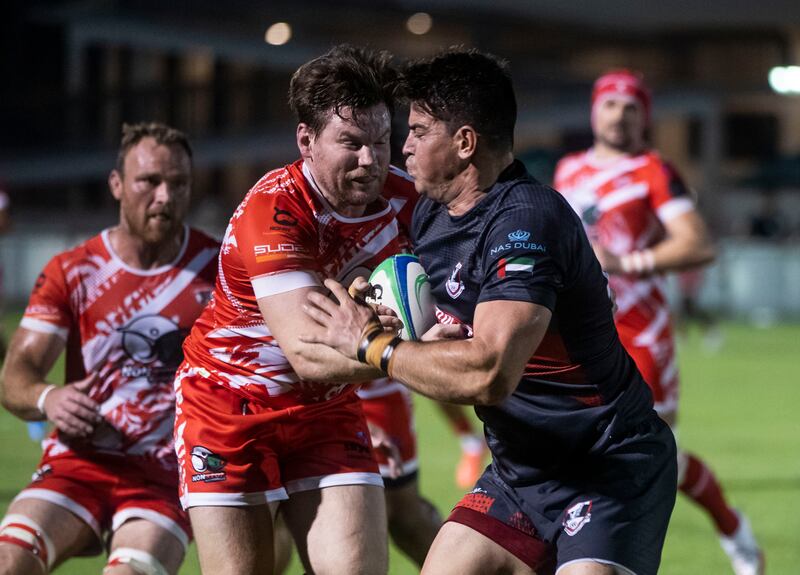 Action from the  game at The Sevens in Dubai. 