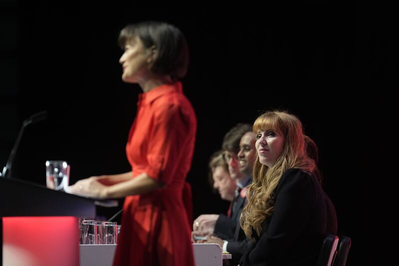 Ms Rayner, right, and Johanna Baxter, chairwoman of the Labour Party National Executive Committee. Getty Images