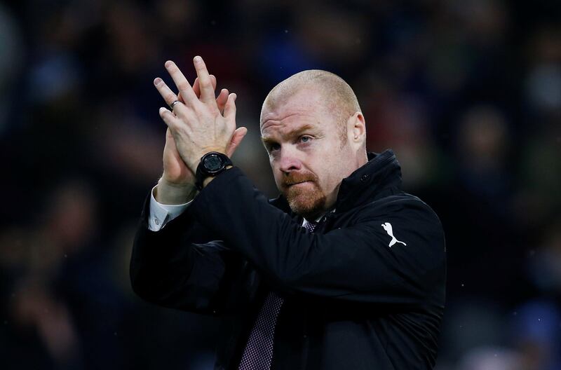 Soccer Football - Premier League - Burnley vs Newcastle United - Turf Moor, Burnley, Britain - October 30, 2017   Burnley manager Sean Dyche applauds fans after the match       REUTERS/Andrew Yates  EDITORIAL USE ONLY. No use with unauthorized audio, video, data, fixture lists, club/league logos or "live" services. Online in-match use limited to 75 images, no video emulation. No use in betting, games or single club/league/player publications. Please contact your account representative for further details.