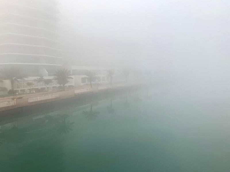 Fog in Raha Beach area, Abu Dhabi. The National